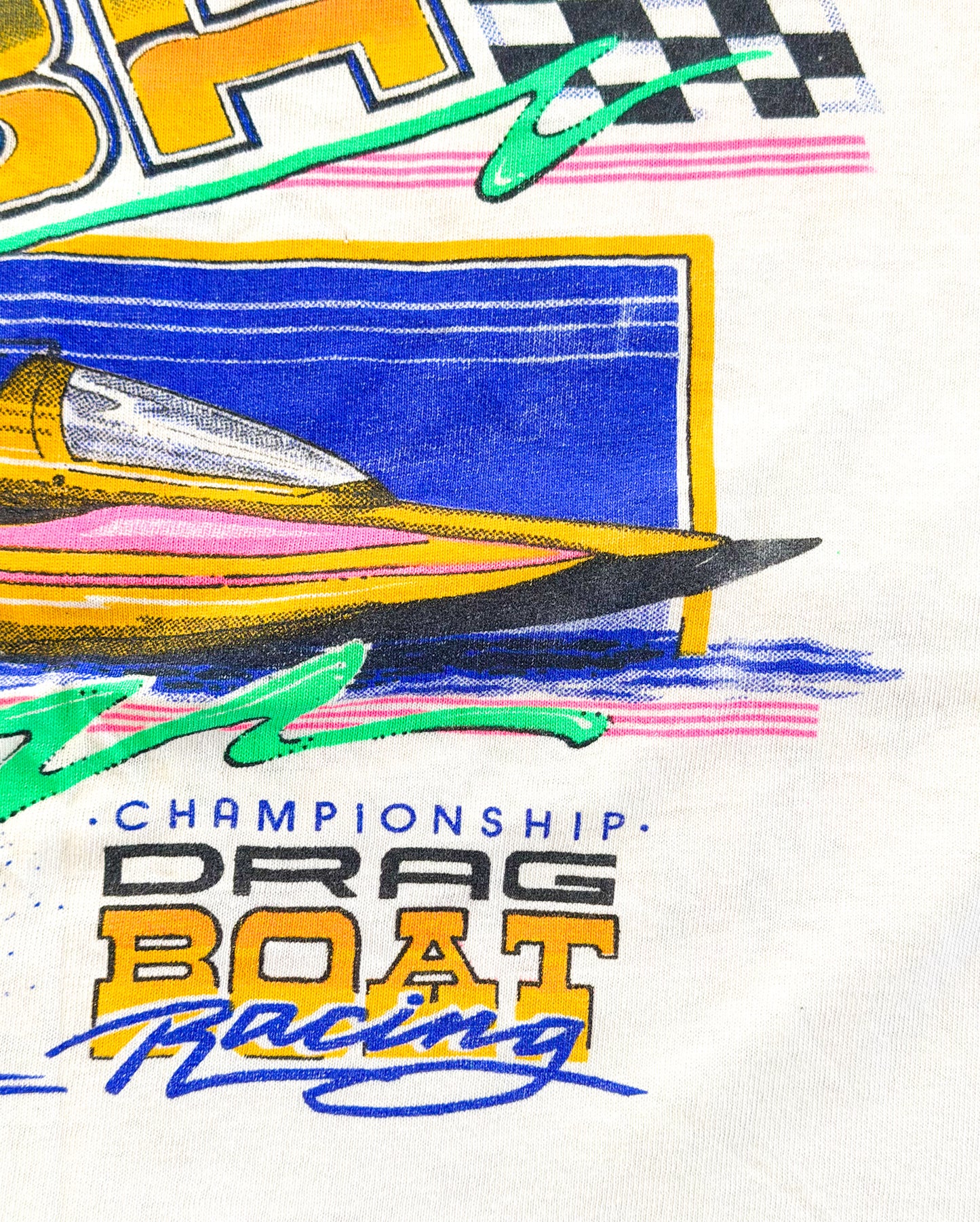 Vintage 1990s IHBA Championship Drag Boat Racing Single Stitch Tank Top, XL