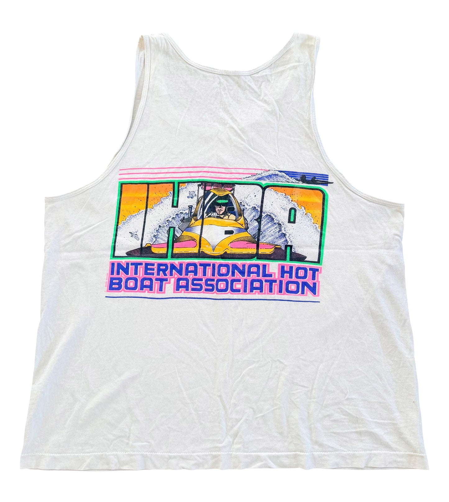 Vintage 1990s IHBA Championship Drag Boat Racing Single Stitch Tank Top, XL