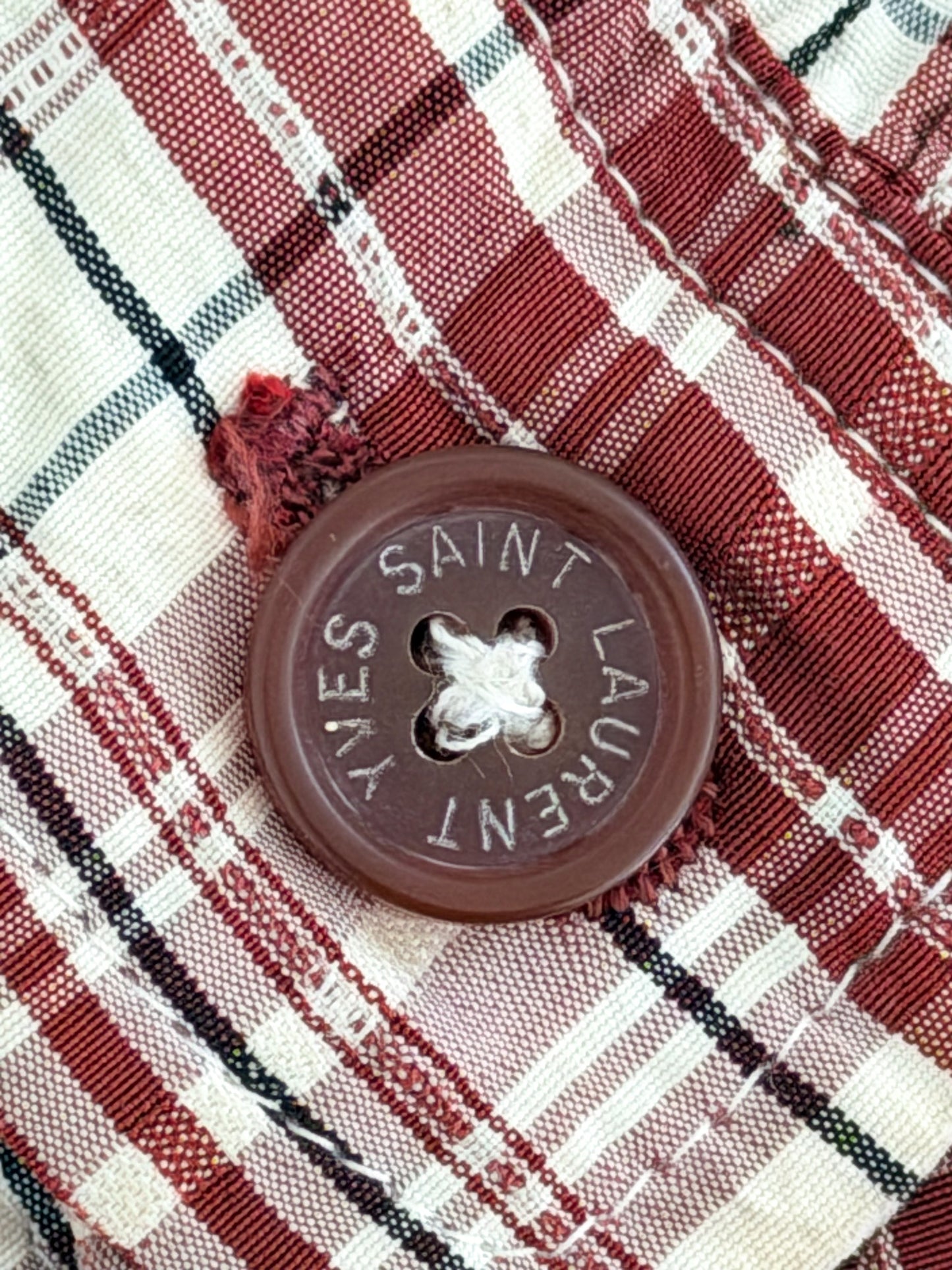 Late 1980s–1990s Yves Saint Laurent Plaid Harrington Jacket Men's XL