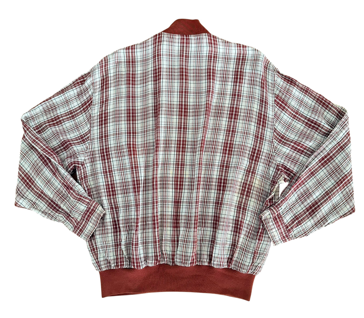 Late 1980s–1990s Yves Saint Laurent Plaid Harrington Jacket Men's XL