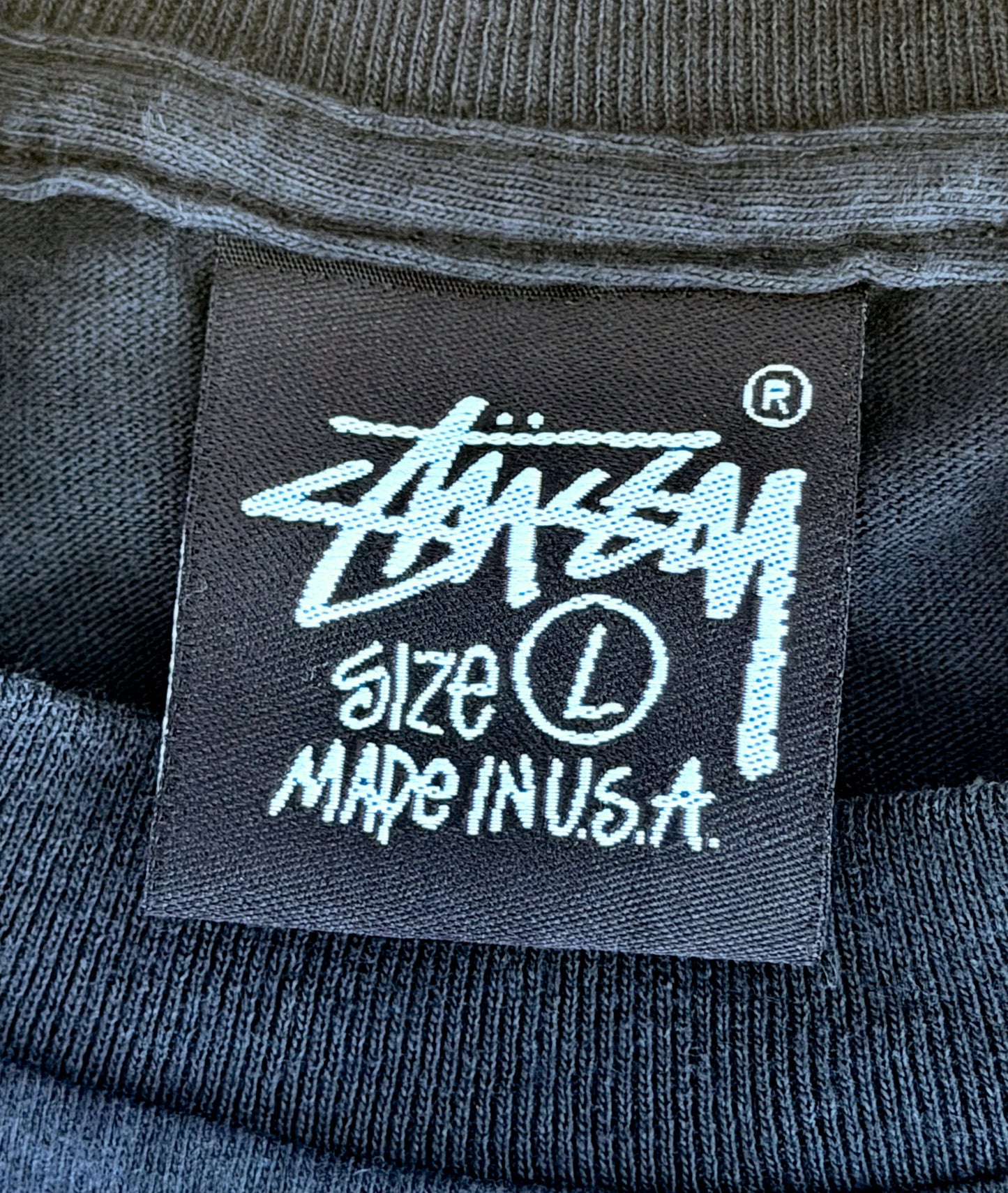 Vintage 1990s Stüssy “Old Skool Flavor” Made in USA Single Stitch T-Shirt – Large