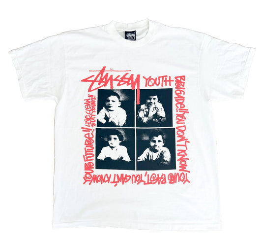 Vintage 1990s Stüssy USA-Made Single Stitch Graphic T-Shirt – XL