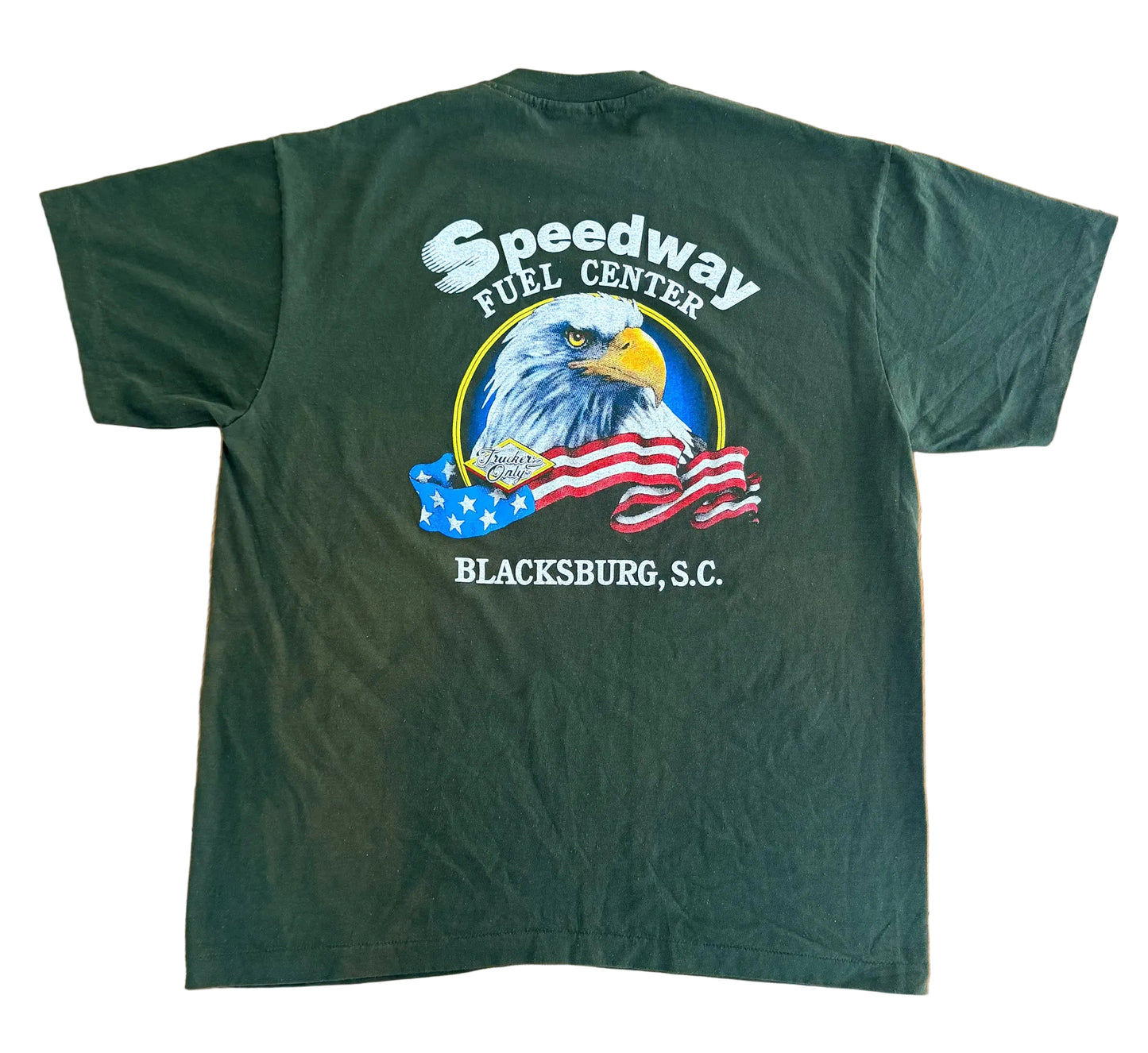 Vintage Harley Davidson “I’ll Be Home Early” Single Stitch Eagle Truck Print T-Shirt XL