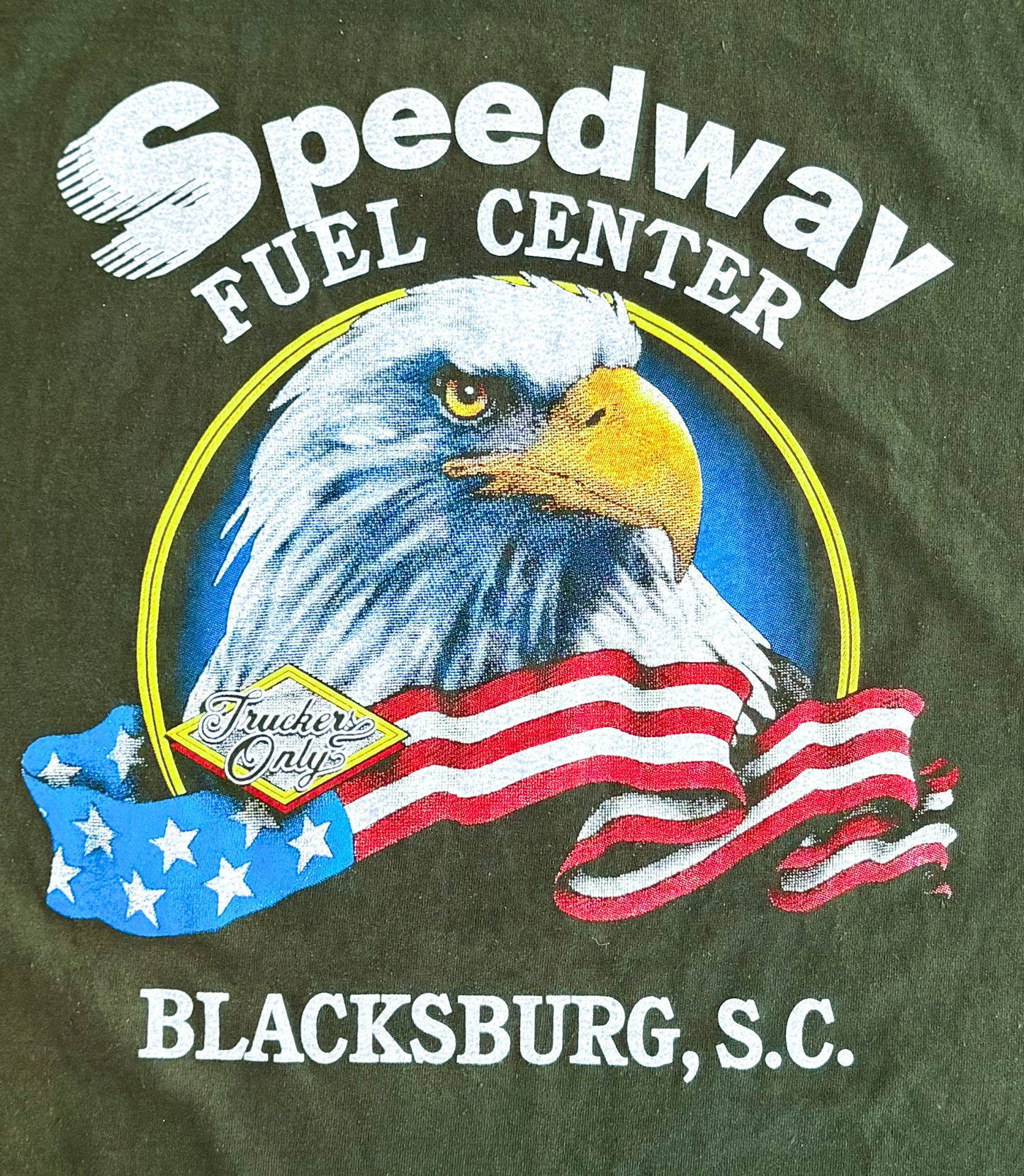 Vintage Harley Davidson “I’ll Be Home Early” Single Stitch Eagle Truck Print T-Shirt XL