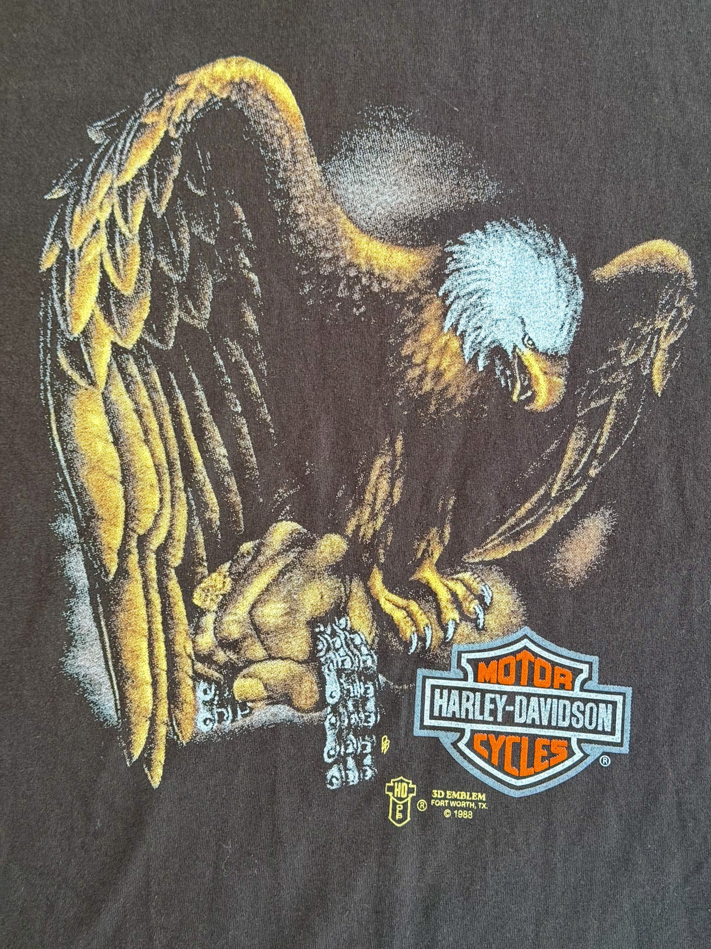 Vintage 1988 Harley Davidson Kenosha Wisconsin Eagle Single Stitch T-Shirt – XL