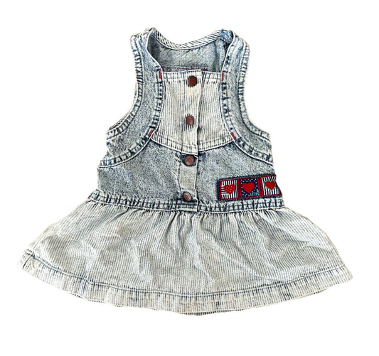 Vintage 90s Kids Levis Made U.S.A Denim Dress 18 Months