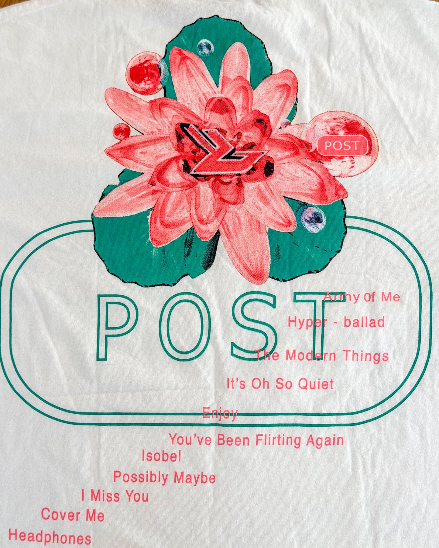 Vintage Björk “Post” Album Graphic Made in USA Band T-Shirt – Large