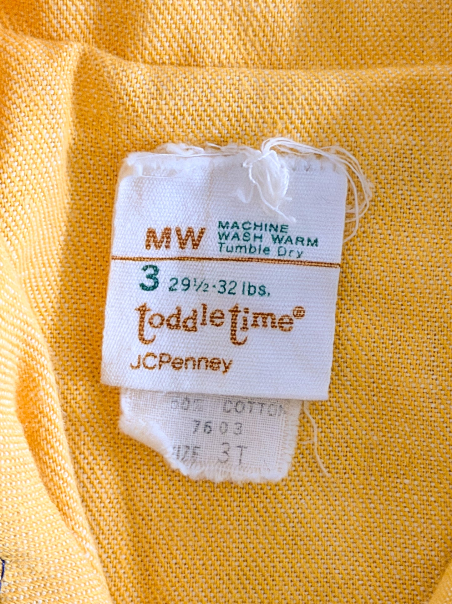 Vintage 1970s Toddletime JCPenney Plaid Panel Kids Shirt 3 Years