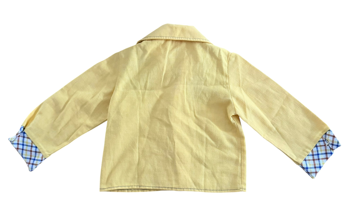 Vintage 1970s Toddletime JCPenney Plaid Panel Kids Shirt 3 Years