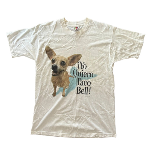 Vintage 1998 Taco Bell Dog Print Tee Large