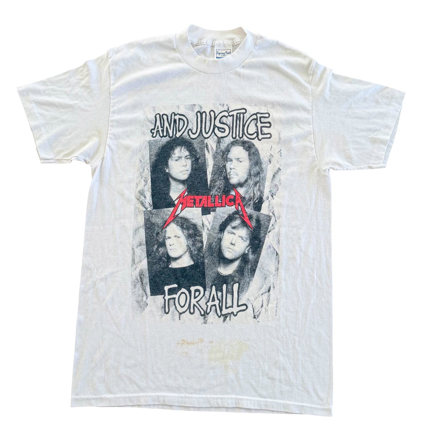 Vintage Metallica And Justice For All Band T-Shirt, Small