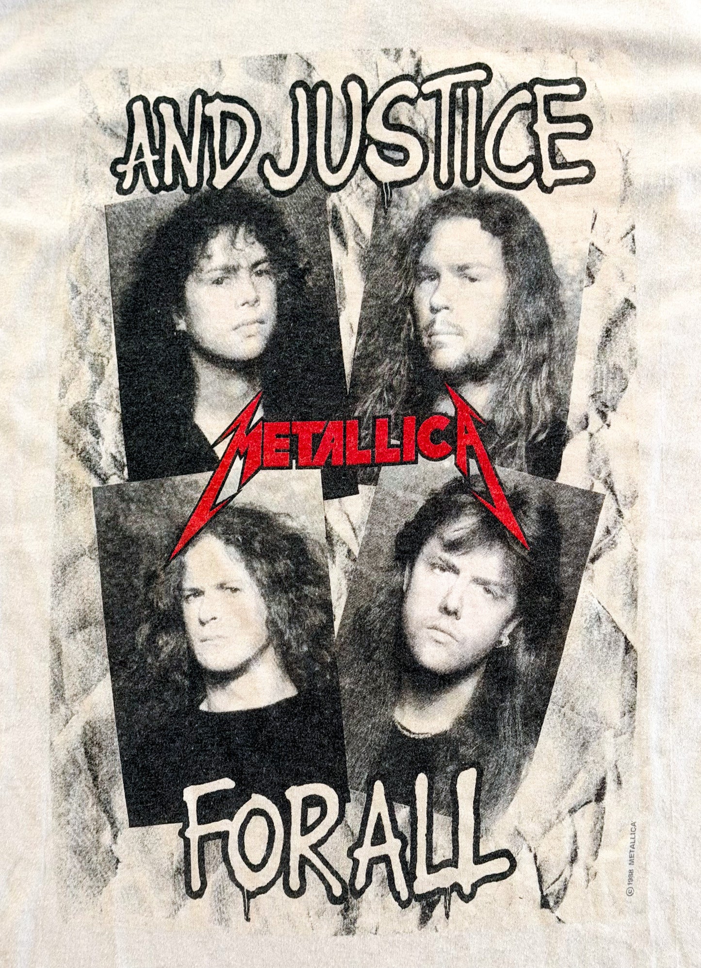 Vintage Metallica And Justice For All Band T-Shirt, Small