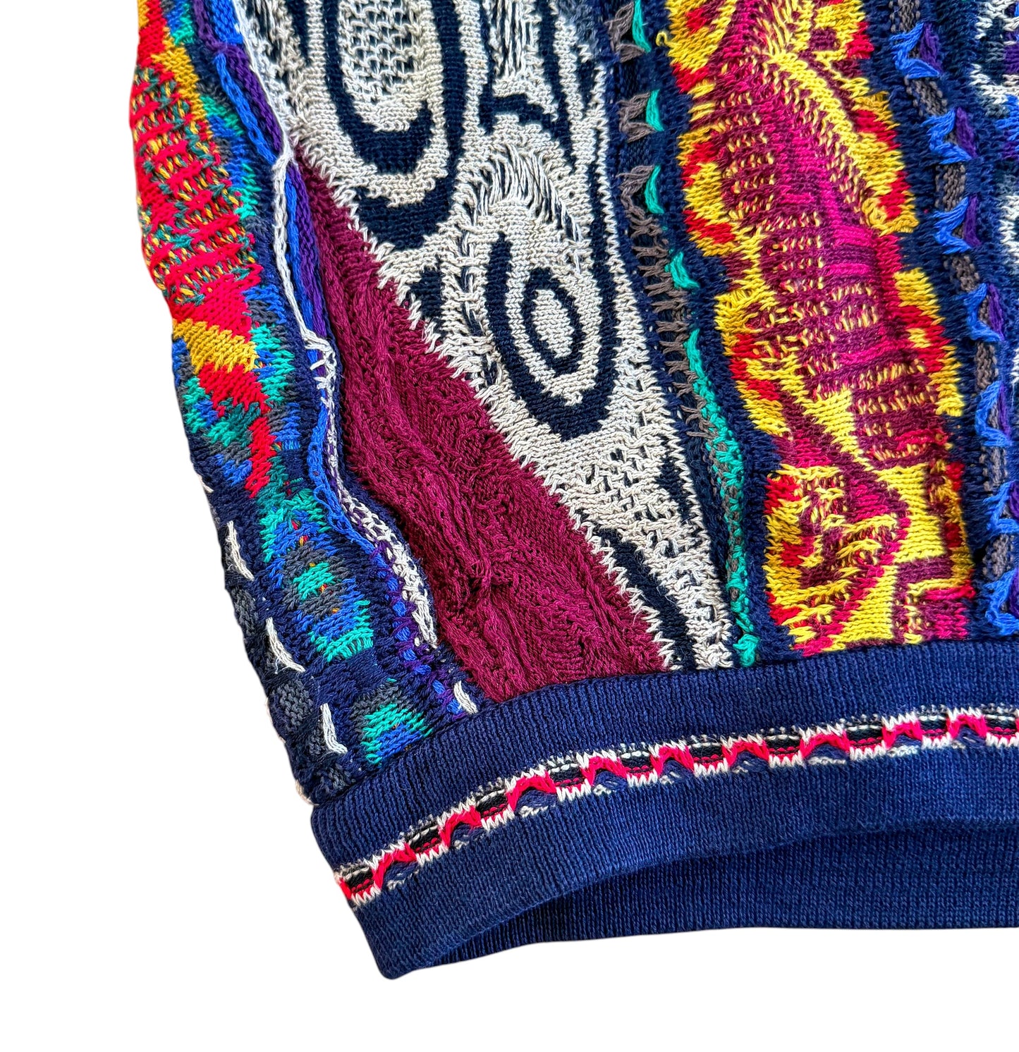 Original 1990s Coogi Australia 3D Knit Mercerised Cotton Jumper, Medium