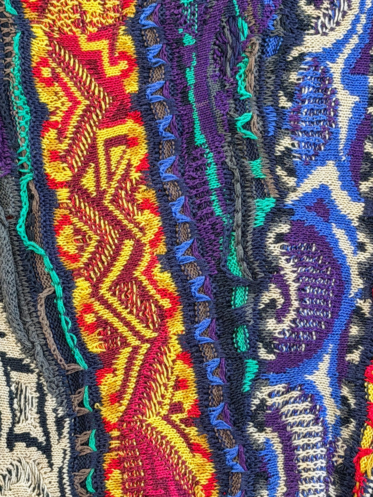 Original 1990s Coogi Australia 3D Knit Mercerised Cotton Jumper, Medium