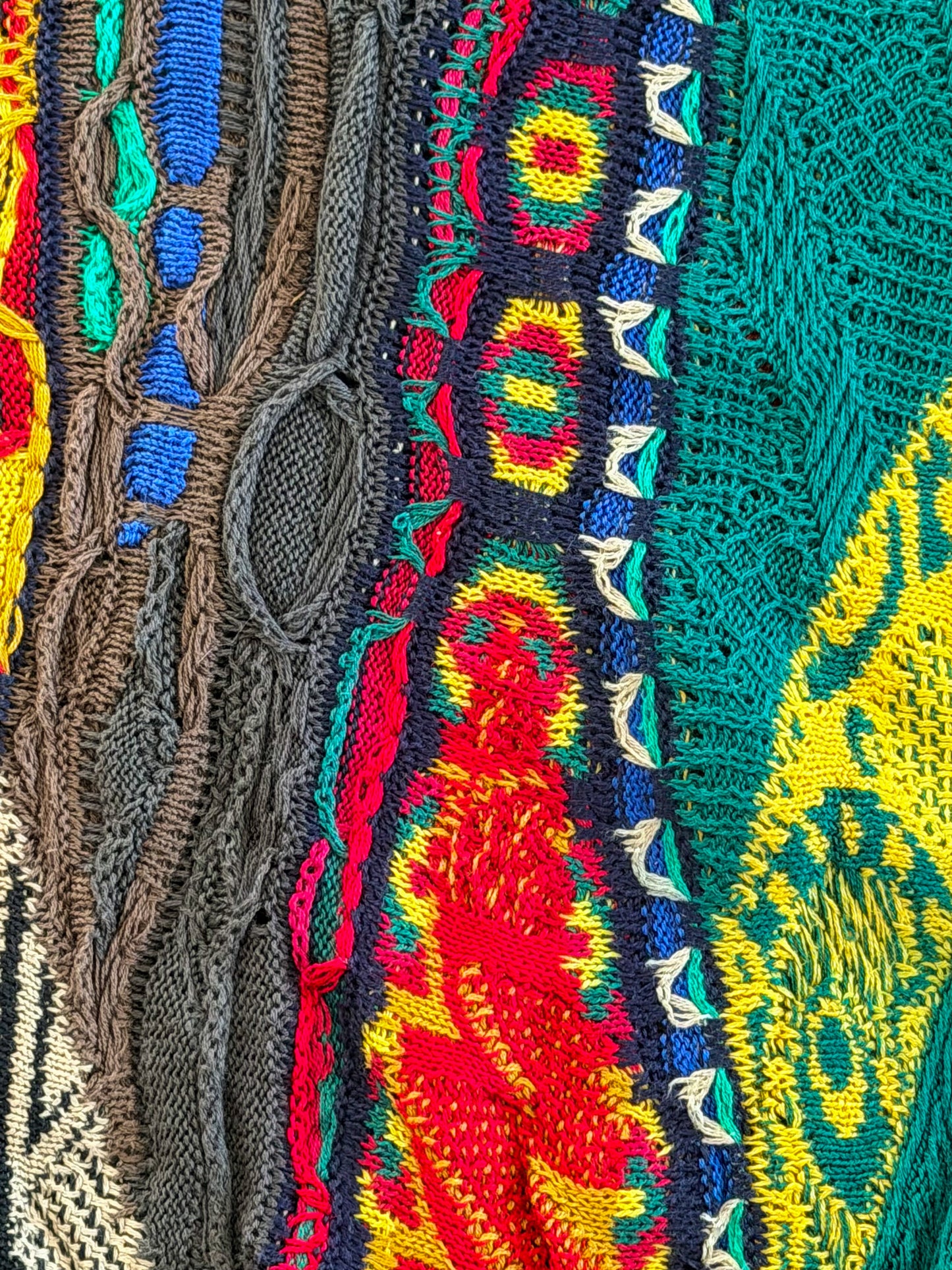Original 1990s Coogi Australia 3D Knit Mercerised Cotton Jumper, Medium