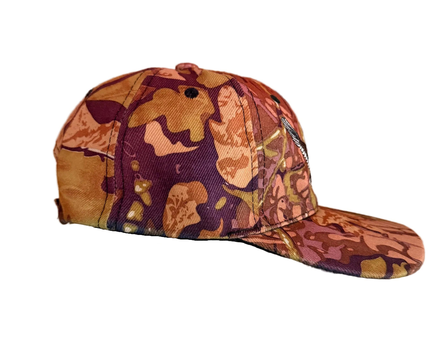 Vintage Embroidered Eagle Tree Camo Adjustable Cap