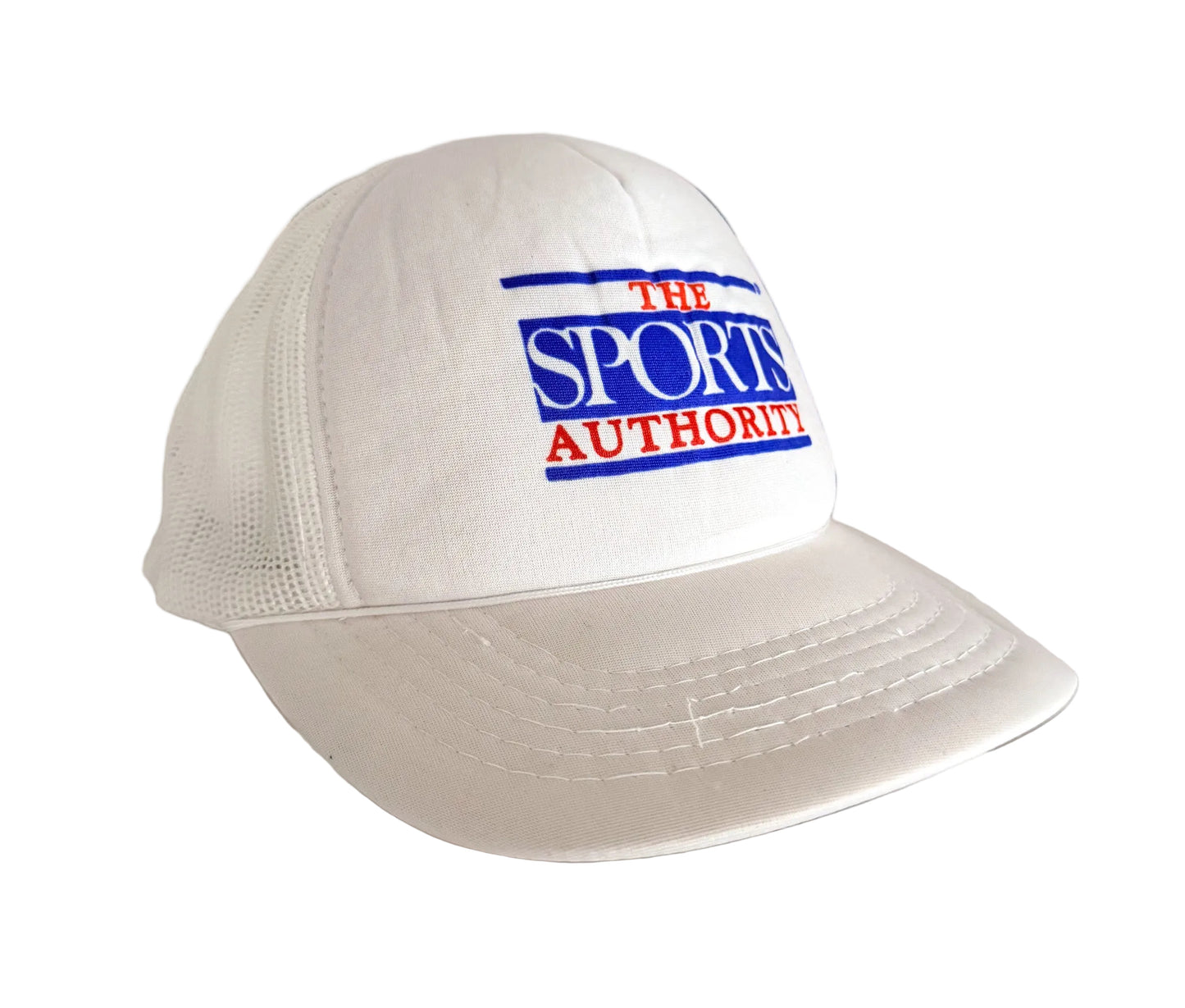The Sports Authority White Logo Trucker Snapback Cap