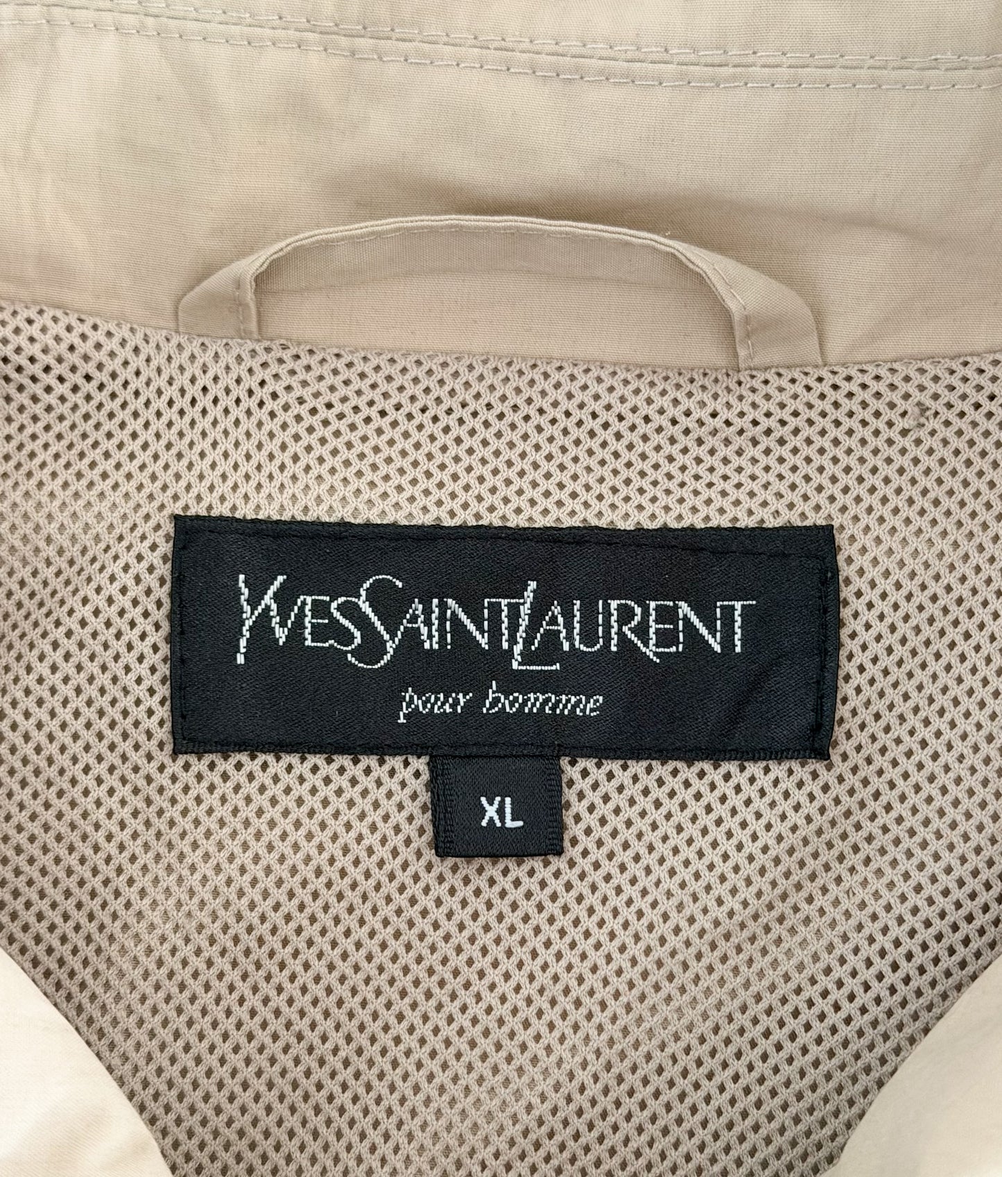 Yves Saint Laurent Beige Lightweight Zip Jacket, XL