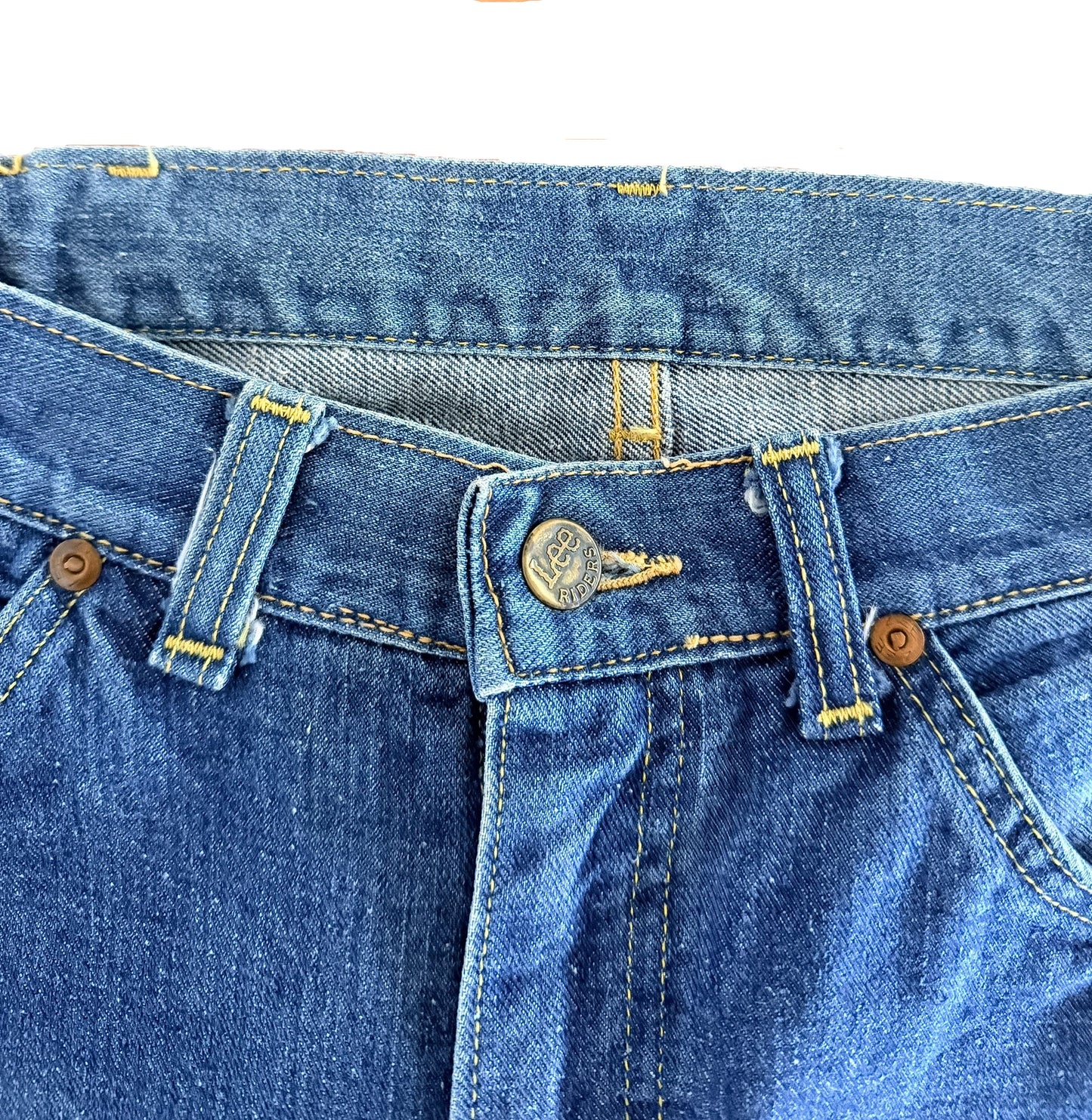 Vintage 1970S Lee Riders Union Made, Made in USA Denim Jeans, 30W