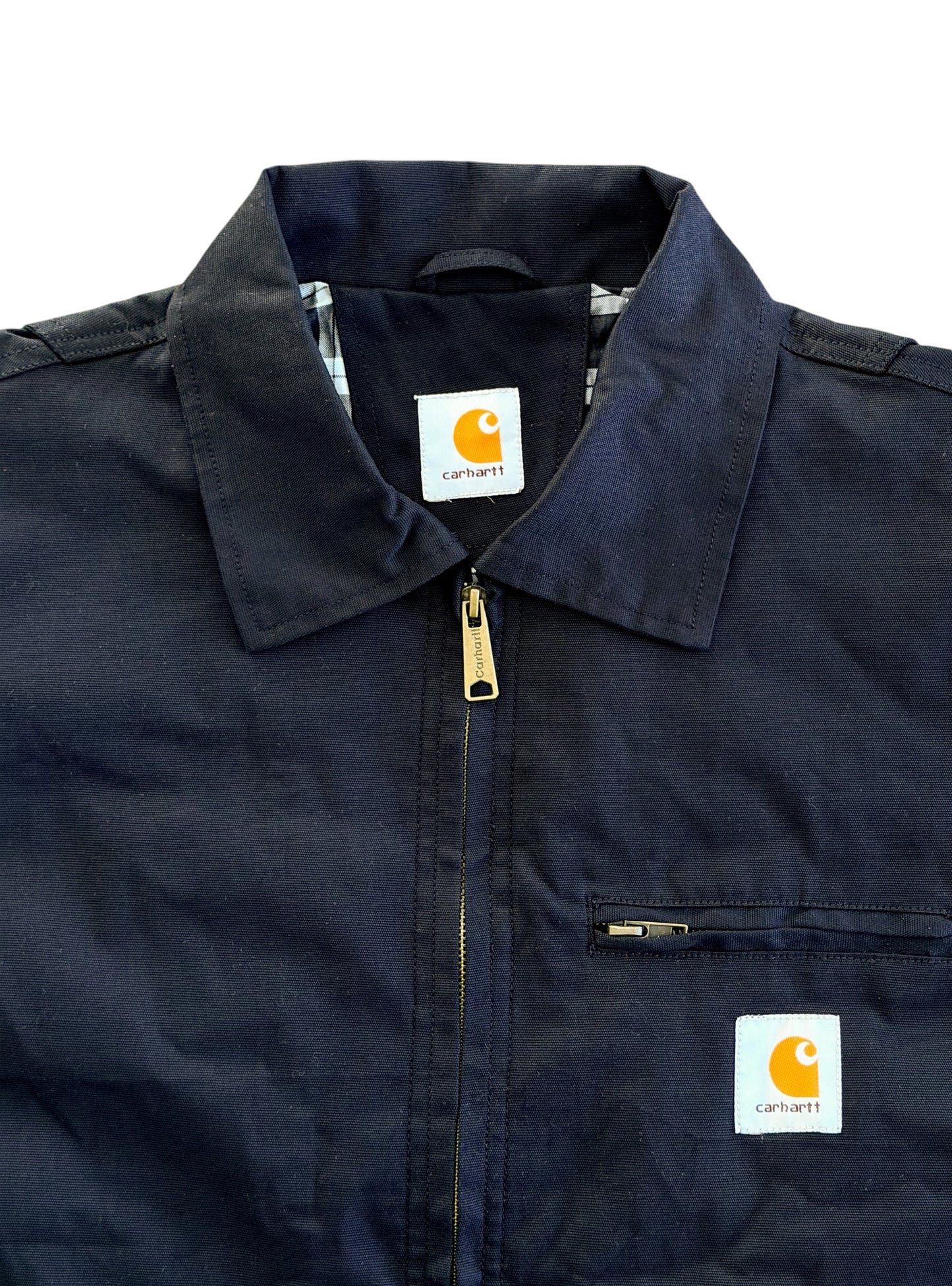 Carhartt Black Canvas Zip Work Jacket, Large