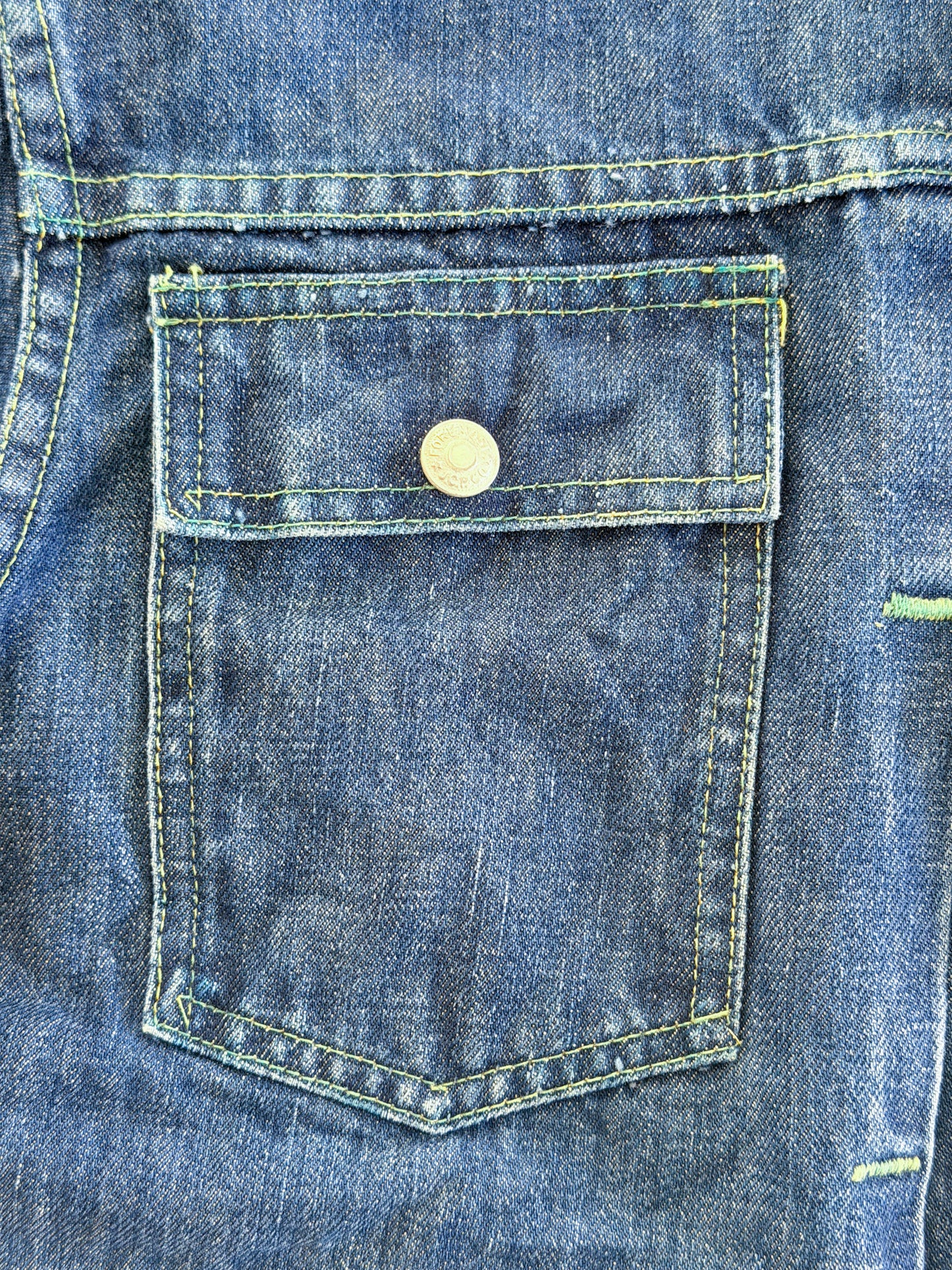 Vintage Penney's Foremost 1960s Selvedge Denim Four Pocket Jacket, Medium