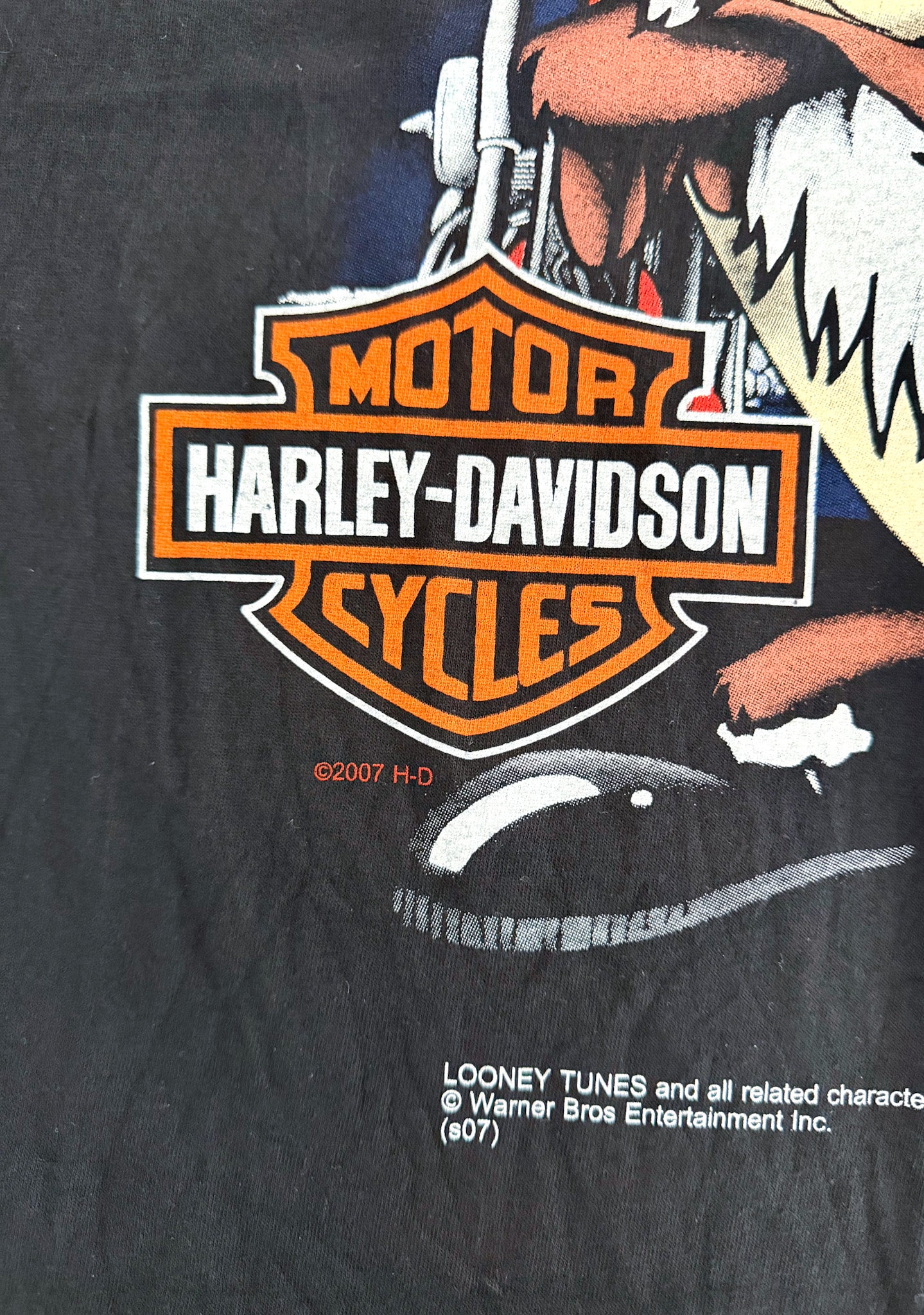 Vintage 2007 Harley Davidson Looney Tunes Tasmanian Devil “Holiday Joy” Single Stitch T-Shirt Size Large