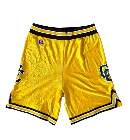 Vintage 90s Russell Athletic Made In U.S.A Yellow Basketball Shorts XL