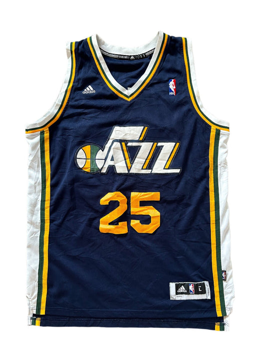 Utah Jazz Adidas Number 25 Jefferson Basketball Jersey Large