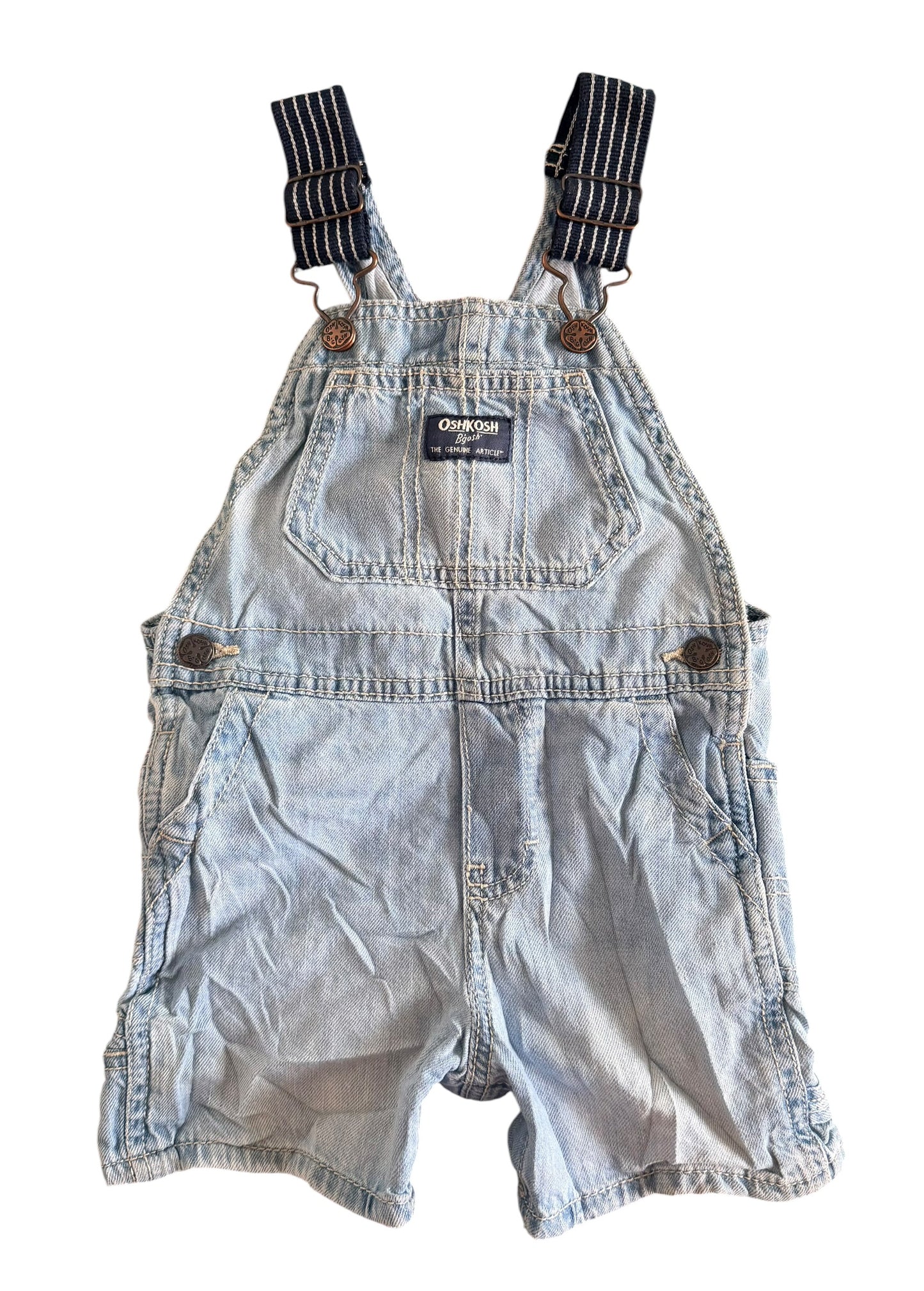 OshKosh B'gosh Denim Short Overalls 18 Months