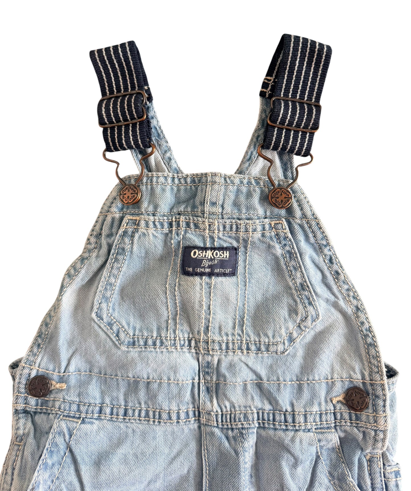 OshKosh B'gosh Denim Short Overalls 18 Months