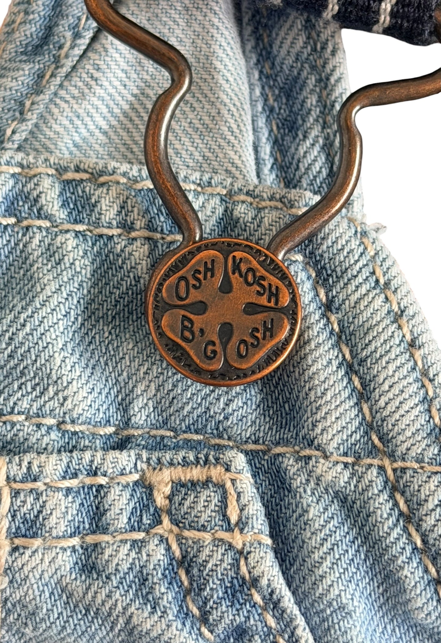 OshKosh B'gosh Denim Short Overalls 18 Months
