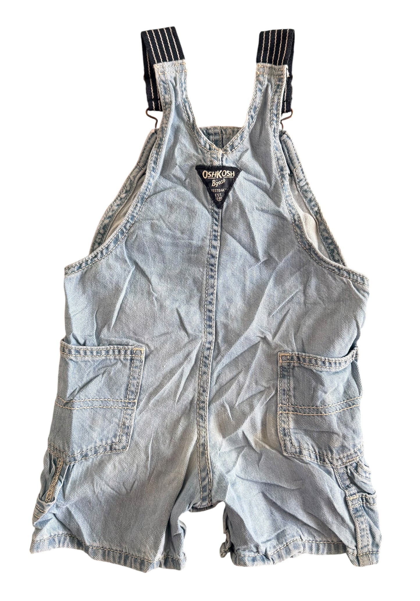 OshKosh B'gosh Denim Short Overalls 18 Months
