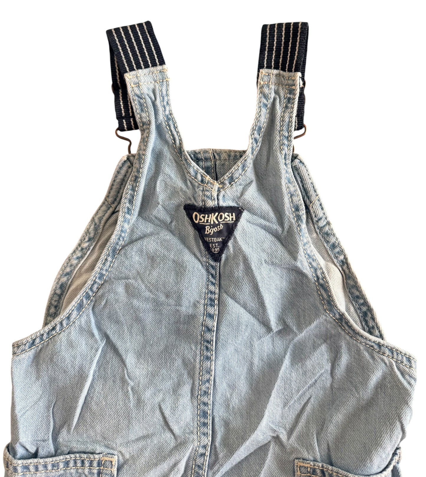 OshKosh B'gosh Denim Short Overalls 18 Months