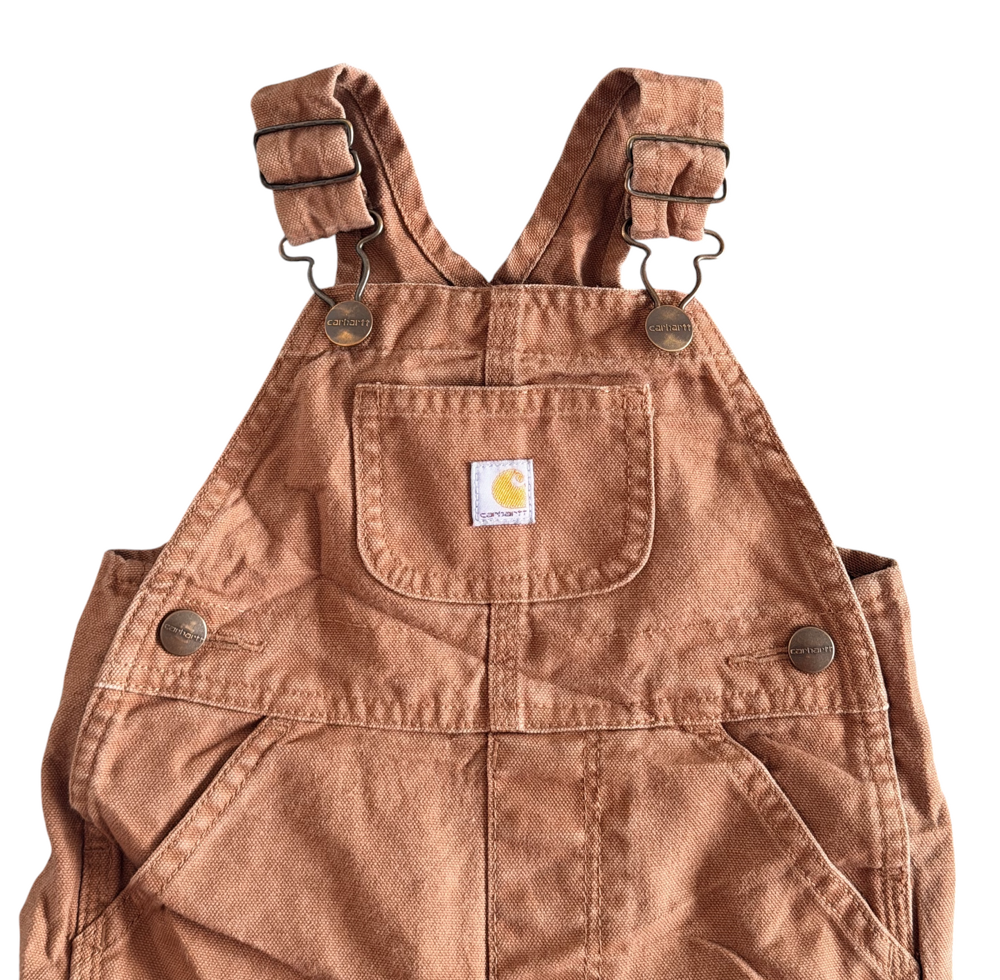 Kids Carhartt Brown Duck Canvas Baby Overalls 12 Months
