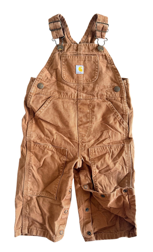 Kids Carhartt Brown Duck Canvas Baby Overalls 12 Months