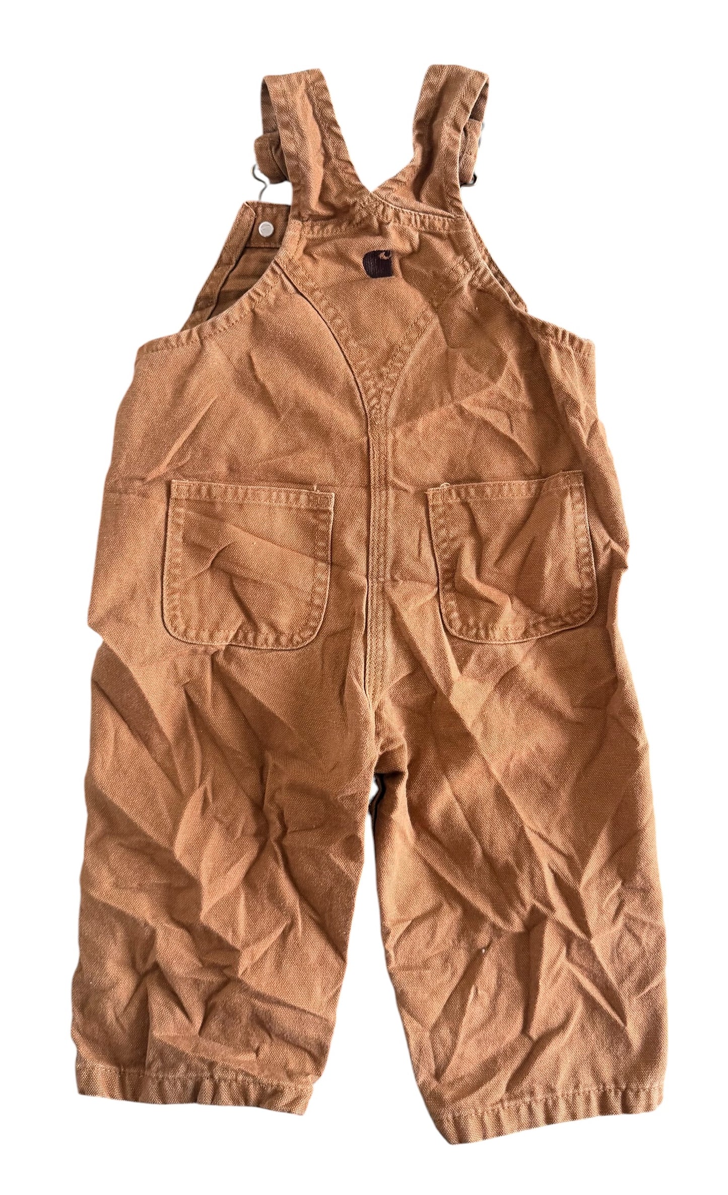 Kids Carhartt Brown Duck Canvas Baby Overalls 12 Months