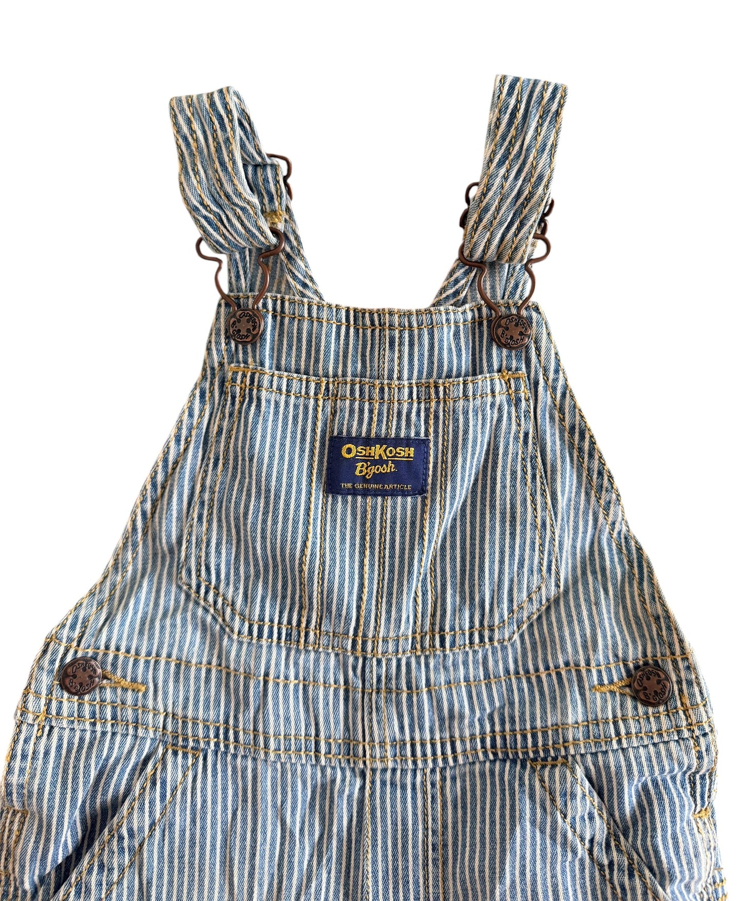 OshKosh B'gosh Hickory Stripe Short Overalls 24 Months