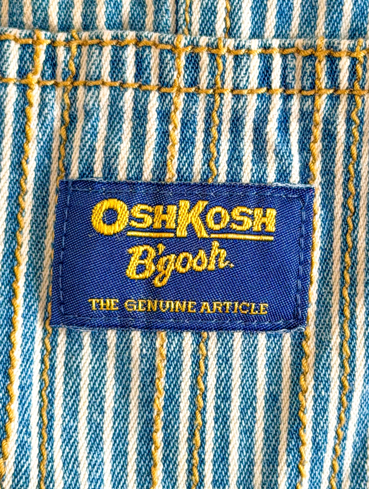 OshKosh B'gosh Hickory Stripe Short Overalls 24 Months