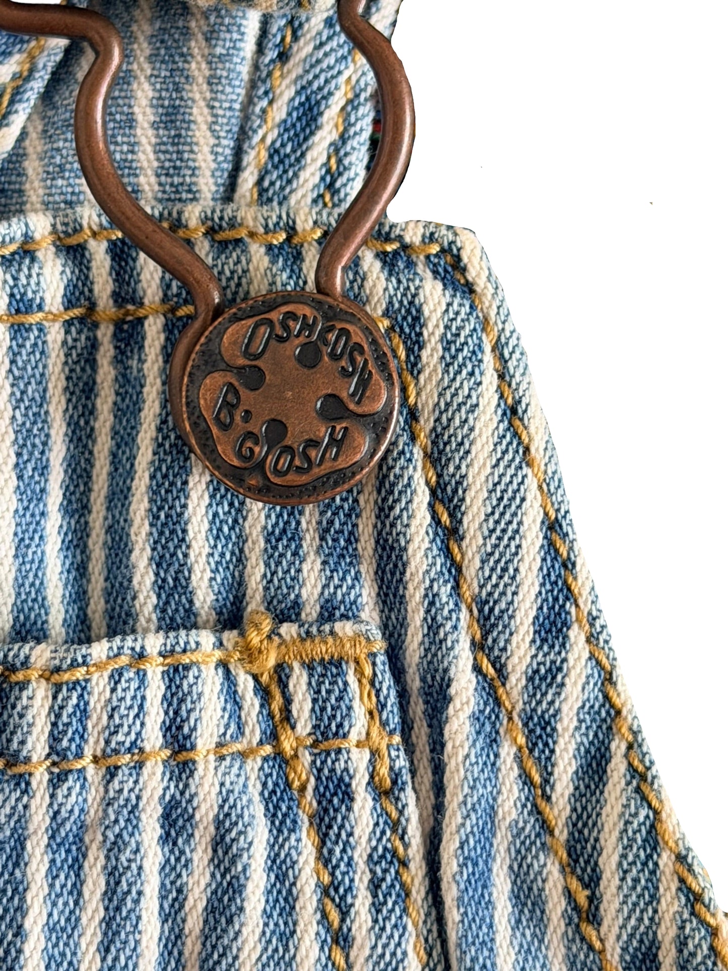 OshKosh B'gosh Hickory Stripe Short Overalls 24 Months