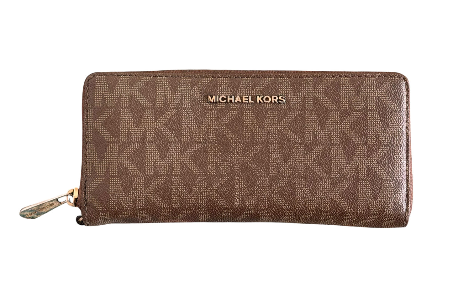 Michael Kors Signature Logo Zip Around Wallet