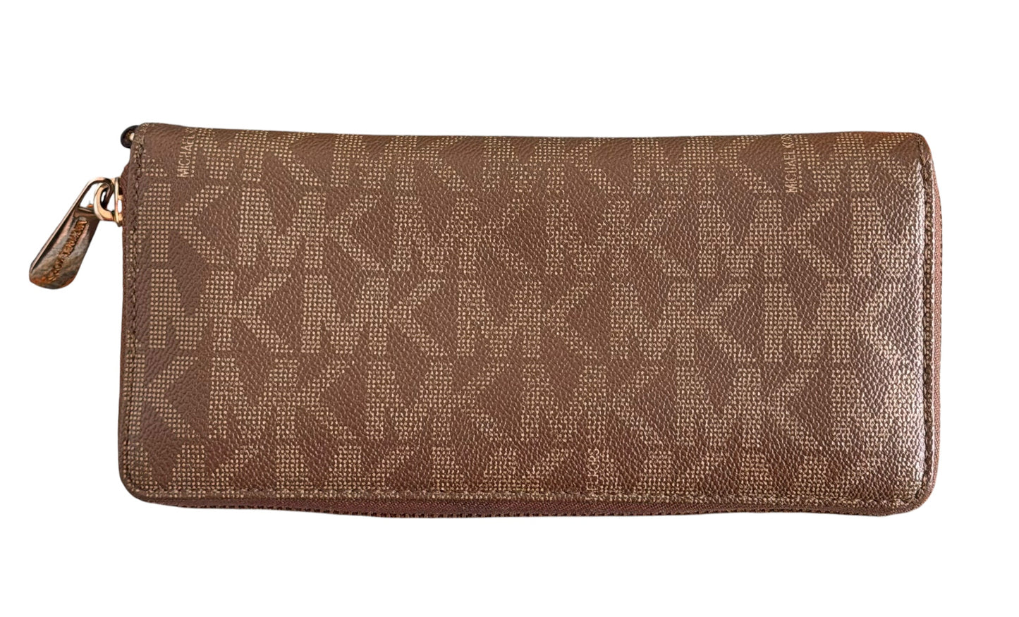 Michael Kors Signature Logo Zip Around Wallet
