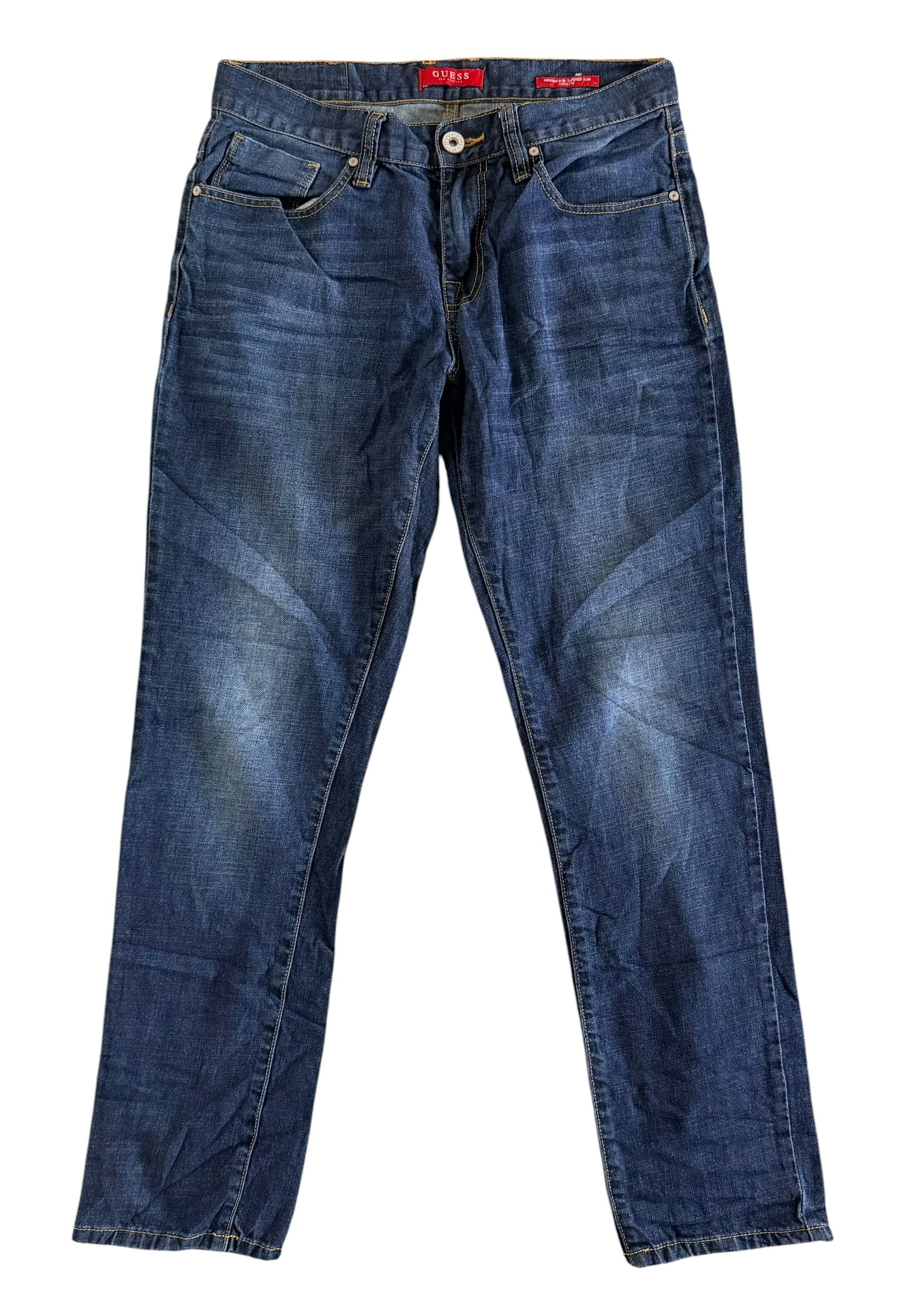 Guess Los Angeles Medium Rise Tapered Slim Jeans 32W 32L