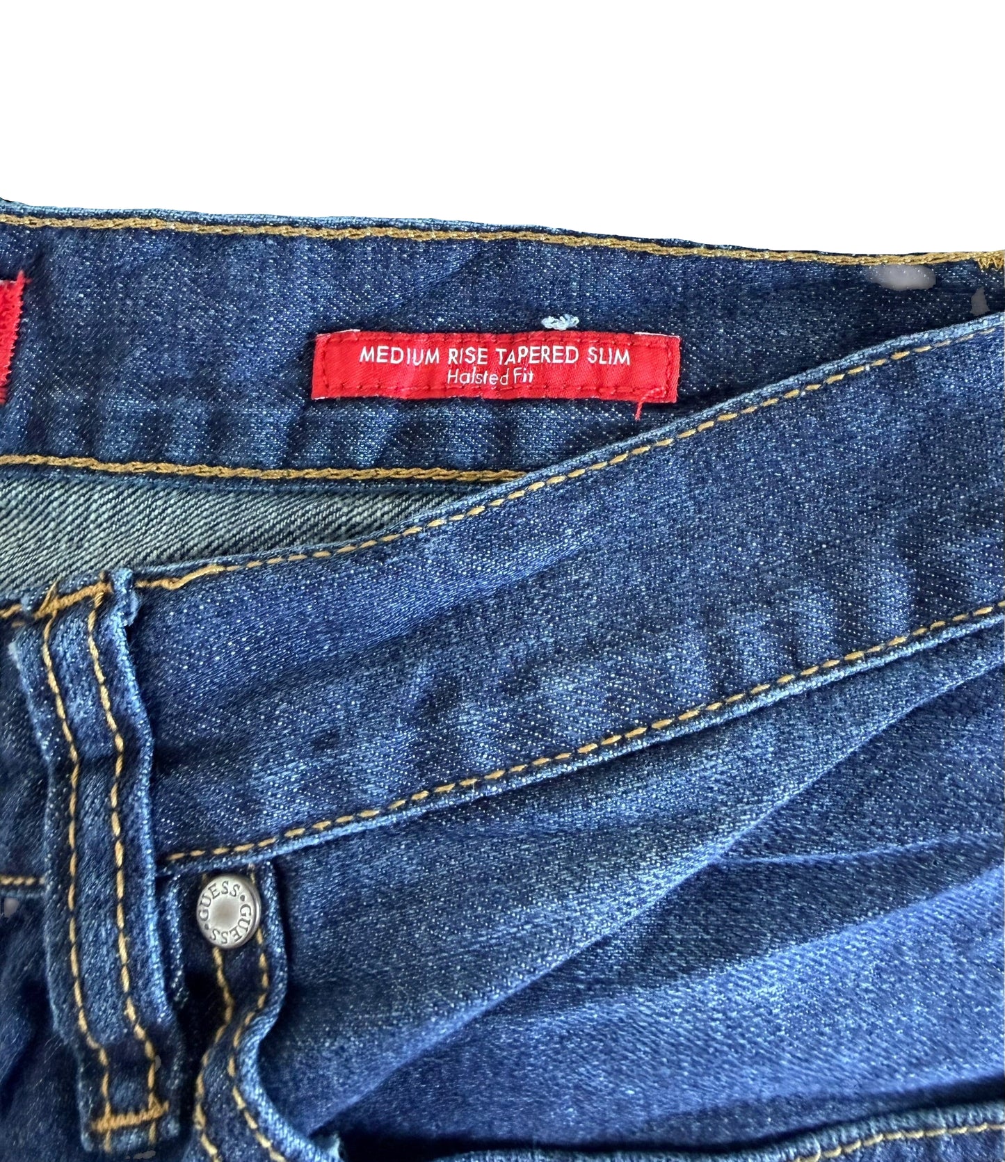 Guess Los Angeles Medium Rise Tapered Slim Jeans 32W 32L