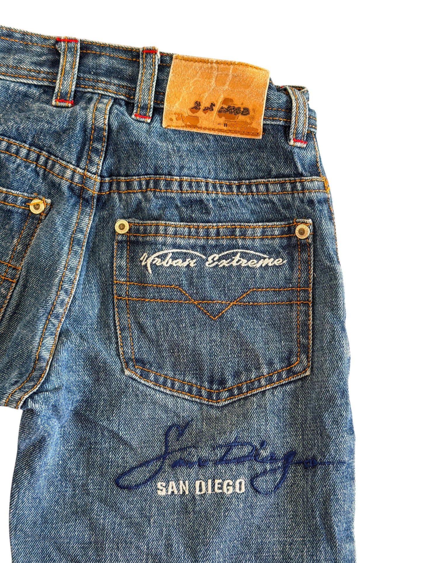 Vintage Kids Urban Extreme Embroidered Denim Jeans Size 4 Years