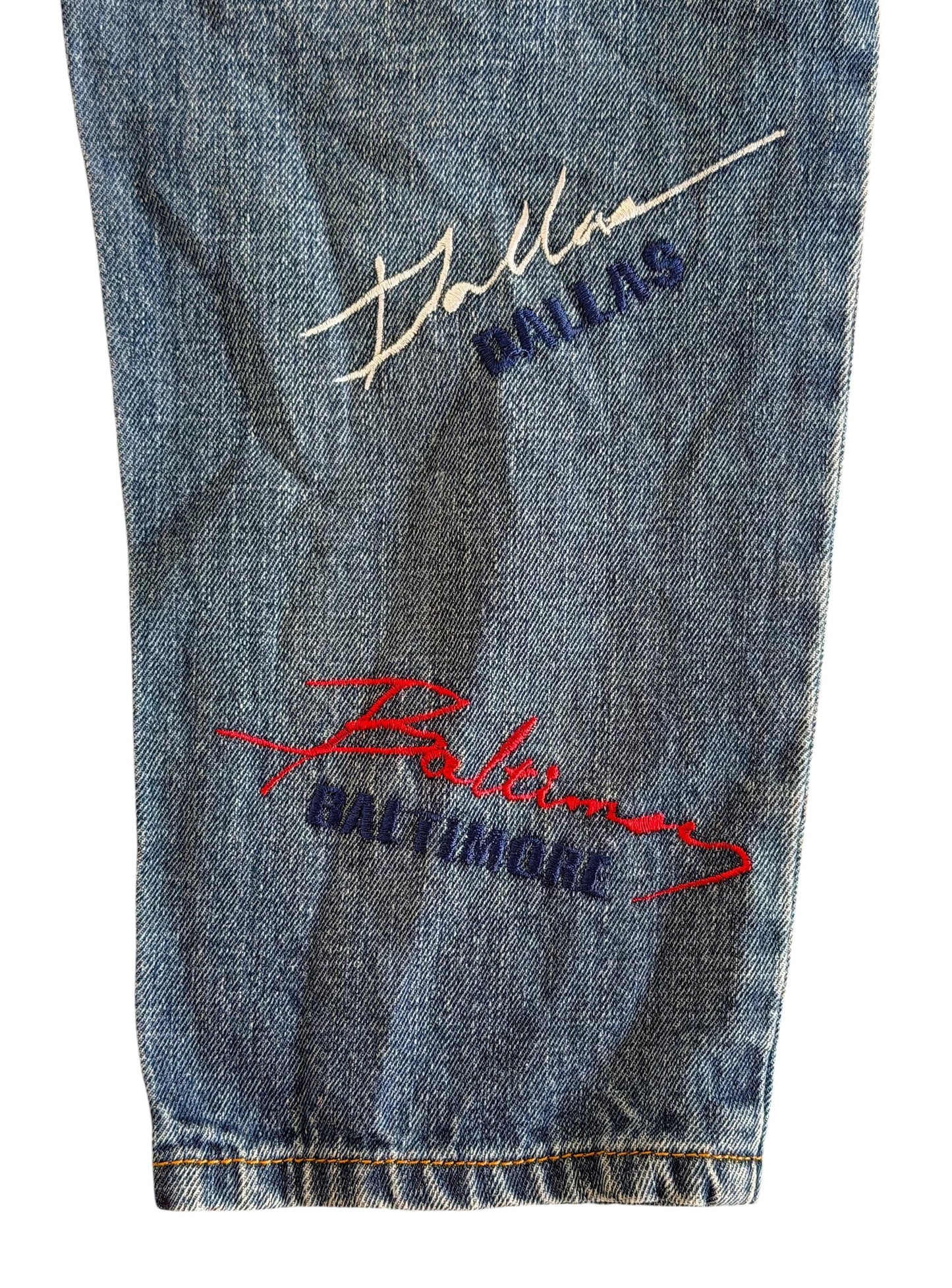 Vintage Kids Urban Extreme Embroidered Denim Jeans Size 4 Years