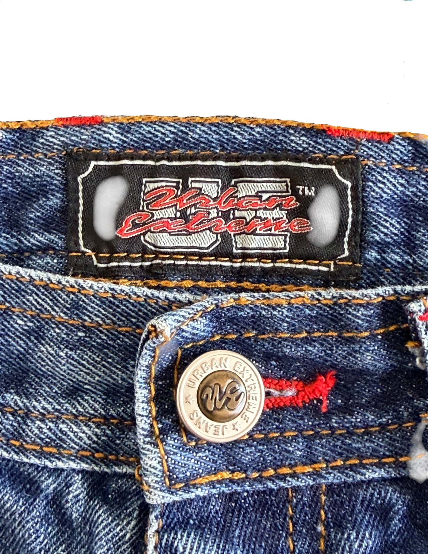 Vintage Kids Urban Extreme Embroidered Denim Jeans Size 4 Years