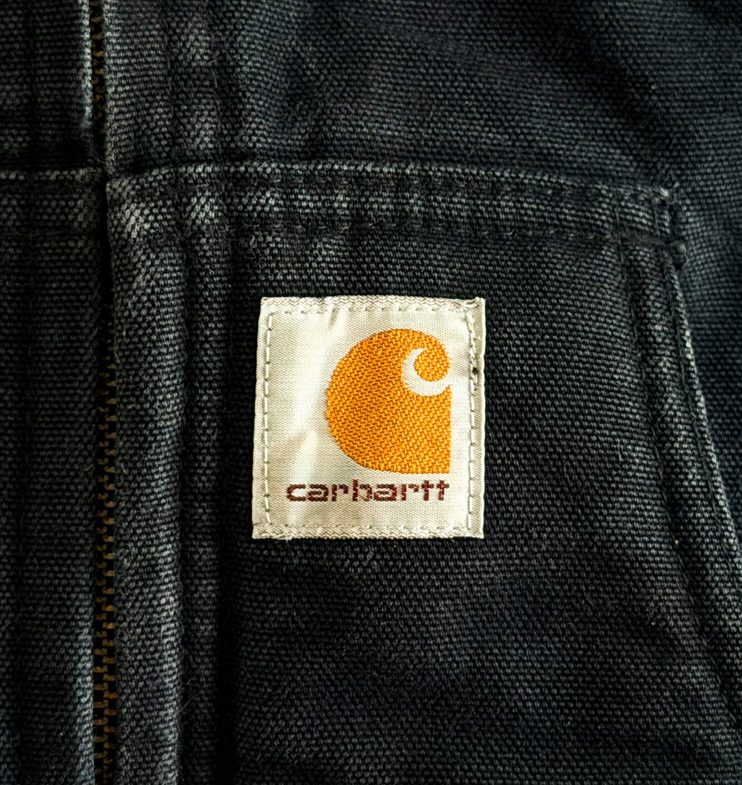 Vintage Kids Carhartt Hooded Duck Canvas Black Jacket, 3-4 Years
