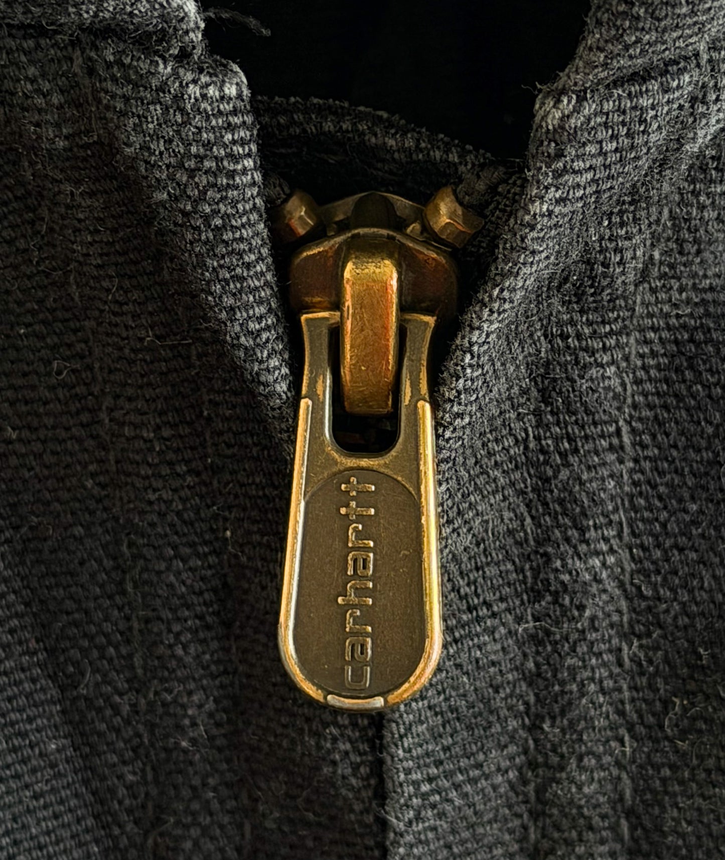 Vintage Kids Carhartt Hooded Duck Canvas Black Jacket, 3-4 Years