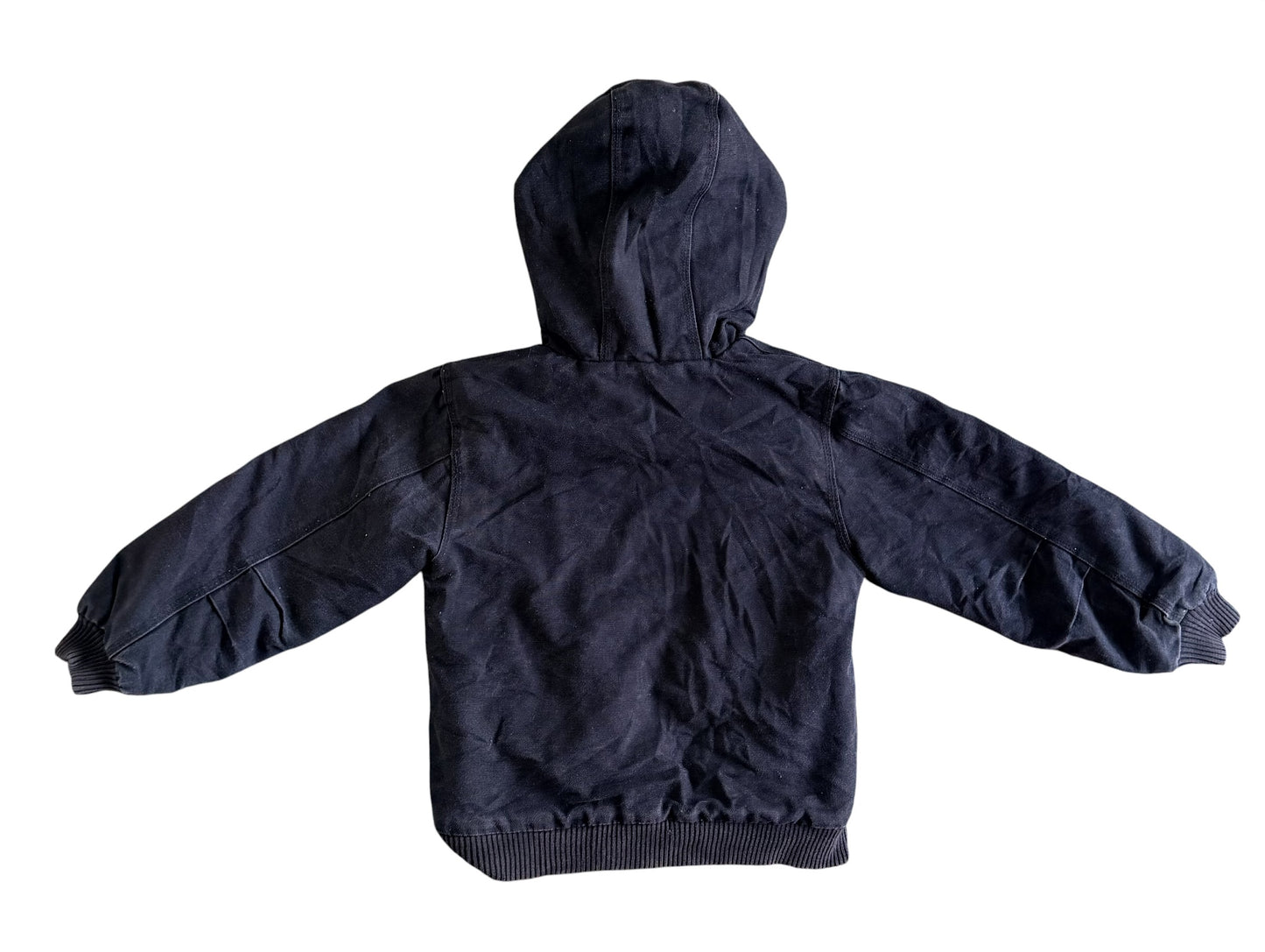 Vintage Kids Carhartt Hooded Duck Canvas Black Jacket, 3-4 Years