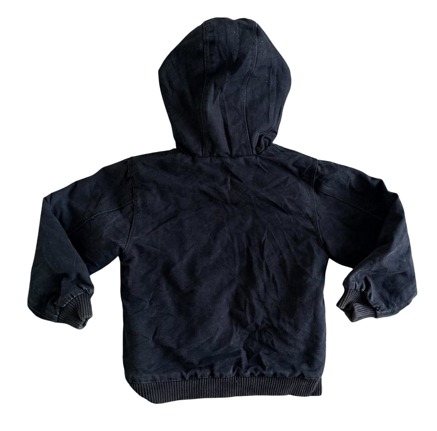 Vintage Kids Carhartt Hooded Duck Canvas Black Jacket, 3-4 Years